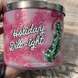 Bath & Body Works Pink Holiday Dill-ight Candle